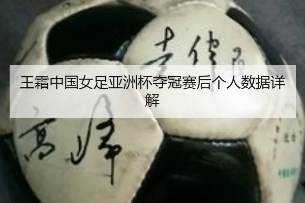 王霜中国女足亚洲杯夺冠赛后个人数据详解